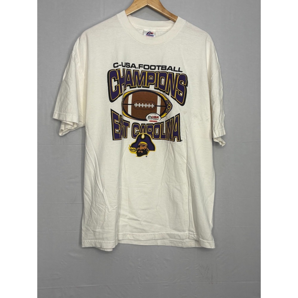 East Carolina Pirates Tri-Lake INC T-Shirt Mens White XL C-USA Champions 2009